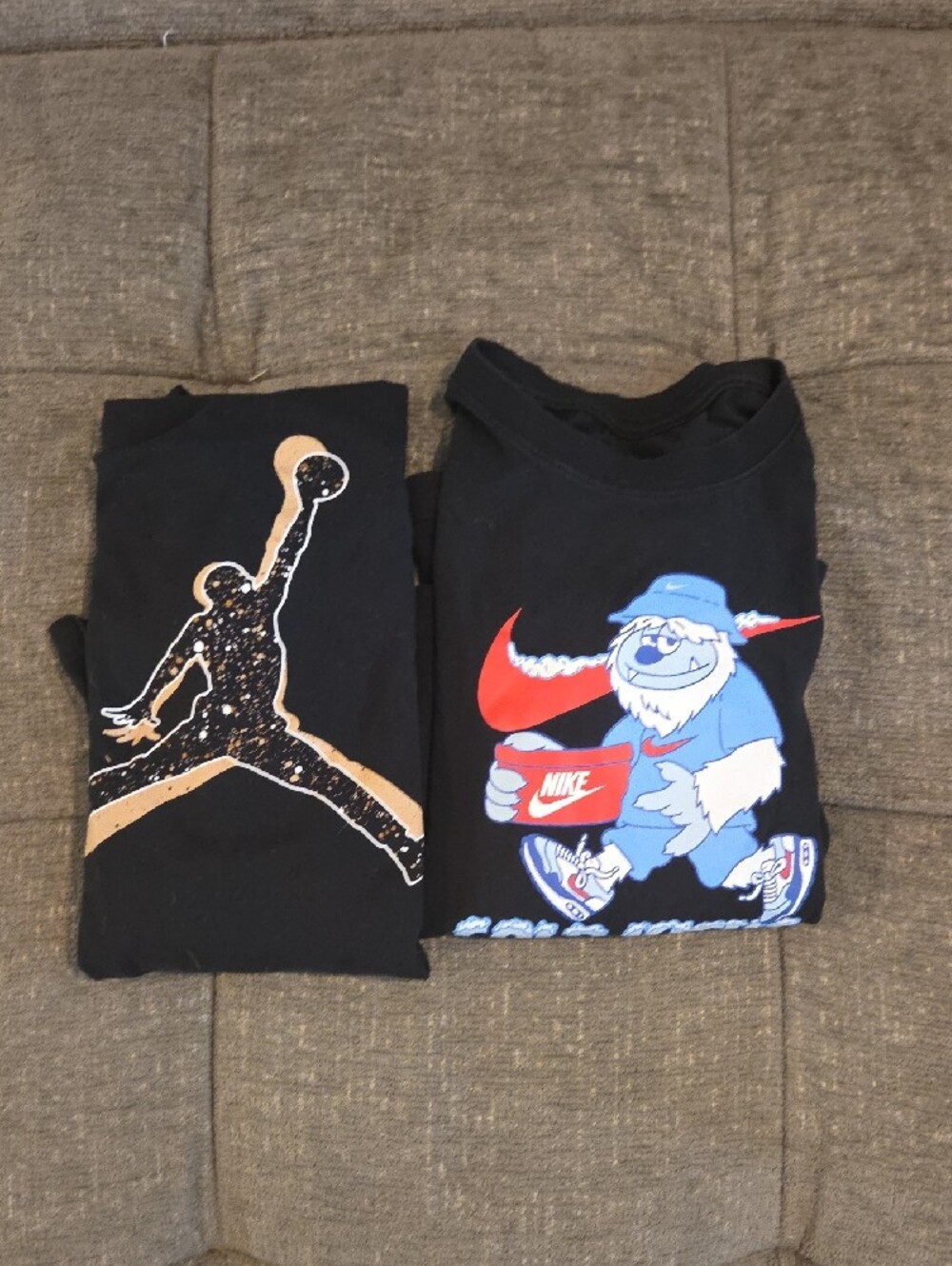 Two nike boys long sleeved shirts. Size medium
